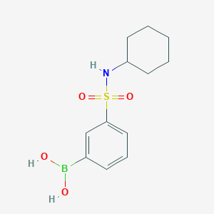 molecular formula C12H18BNO4S B1418694 N-环己基 3-硼苯磺酰胺 CAS No. 871329-79-2