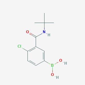 molecular formula C11H15BClNO3 B1418696 (3-(tert-Butylcarbamoyl)-4-chlorophenyl)boronic acid CAS No. 871332-72-8
