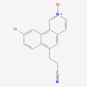 molecular formula C16H11BrN2O B14186972 3-(9-Bromo-2-oxo-2lambda~5~-benzo[h]isoquinolin-6-yl)propanenitrile CAS No. 919293-26-8