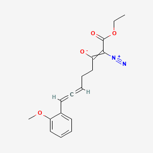 2-Diazonio-1-ethoxy-8-(2-methoxyphenyl)-1-oxoocta-2,6,7-trien-3-olate