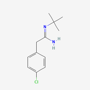 molecular formula C12H17ClN2 B14186997 (1Z)-N'-tert-Butyl(4-chlorophenyl)ethanimidamide CAS No. 860621-36-9