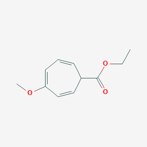 molecular formula C11H14O3 B14187003 2,4,6-Cycloheptatriene-1-carboxylic acid, 4-methoxy-, ethyl ester CAS No. 850934-79-1