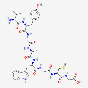 molecular formula C37H49N9O10S B14187022 L-Valyl-L-tyrosylglycyl-L-alanyl-L-tryptophylglycyl-L-cysteinylglycine CAS No. 921784-74-9