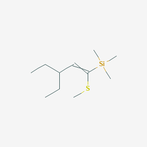 [3-Ethyl-1-(methylsulfanyl)pent-1-en-1-yl](trimethyl)silane