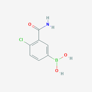 molecular formula C7H7BClNO3 B1418709 (3-氨基甲酰基-4-氯苯基)硼酸 CAS No. 871332-67-1
