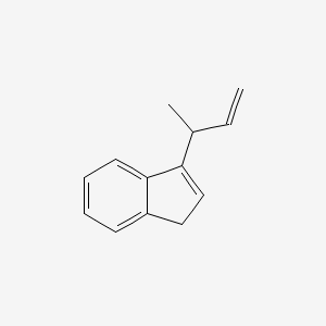 molecular formula C13H14 B14187099 1H-Indene, 3-(1-methyl-2-propenyl)- CAS No. 851933-74-9