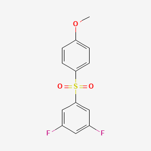 molecular formula C13H10F2O3S B14187112 1,3-Difluoro-5-(4-methoxybenzene-1-sulfonyl)benzene CAS No. 860813-09-8