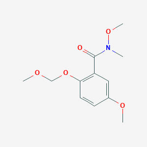 molecular formula C12H17NO5 B14187115 N,5-dimethoxy-2-(methoxymethoxy)-N-methylbenzamide CAS No. 923017-23-6