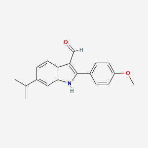 molecular formula C19H19NO2 B14187161 2-(4-Methoxyphenyl)-6-(propan-2-yl)-1H-indole-3-carbaldehyde CAS No. 920514-85-8