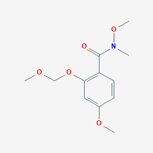 molecular formula C12H17NO5 B14187170 N,4-dimethoxy-2-(methoxymethoxy)-N-methylbenzamide CAS No. 923017-17-8