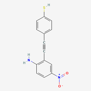 4-[(2-Amino-5-nitrophenyl)ethynyl]benzene-1-thiol