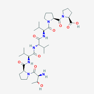 molecular formula C34H57N7O9 B14187190 L-Threonyl-L-prolyl-L-valyl-L-valyl-L-valyl-L-prolyl-L-proline CAS No. 922713-35-7