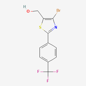 {4-Bromo-2-[4-(trifluoromethyl)phenyl]-1,3-thiazol-5-yl}methanol