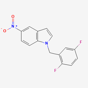 molecular formula C15H10F2N2O2 B14187235 1-[(2,5-Difluorophenyl)methyl]-5-nitro-1H-indole CAS No. 833474-63-8