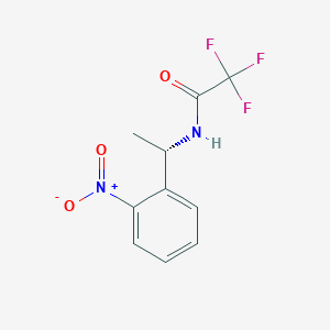 molecular formula C10H9F3N2O3 B14187244 (S)-2,2,2-trifluoro-N-(1-(2-nitrophenyl)ethyl)acetamide 