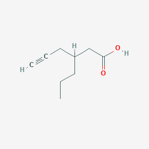 molecular formula C9H14O2 B14187276 3-Propylhex-5-ynoic acid CAS No. 914111-25-4