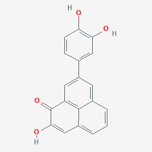 molecular formula C19H12O4 B14187285 1H-Phenalen-1-one, 8-(3,4-dihydroxyphenyl)-2-hydroxy- CAS No. 847158-24-1