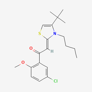 Ethanone,2-[3-butyl-4-(1,1-dimethylethyl)-2(3H)-thiazolylidene]-1-(5-chloro-2-methoxyphenyl)-,(2Z)-