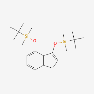 molecular formula C21H36O2Si2 B14187299 [1H-Indene-3,4-diylbis(oxy)]bis[tert-butyl(dimethyl)silane] CAS No. 917607-34-2