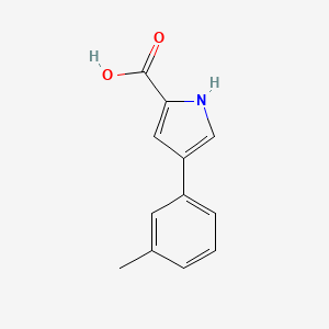 B1418730 4-(3-methylphenyl)-1H-pyrrole-2-carboxylic acid CAS No. 1204297-96-0