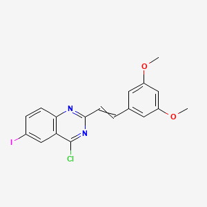 4-Chloro-2-[2-(3,5-dimethoxyphenyl)ethenyl]-6-iodoquinazoline