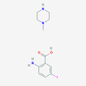 2-Amino-5-iodobenzoic acid;1-methylpiperazine