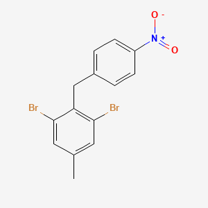 molecular formula C14H11Br2NO2 B14187383 1,3-Dibromo-5-methyl-2-[(4-nitrophenyl)methyl]benzene CAS No. 918945-99-0