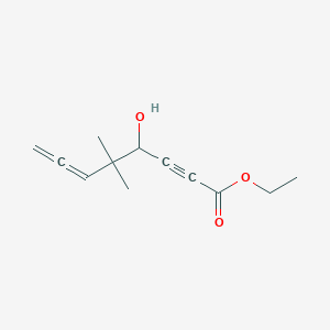 6,7-Octadien-2-ynoic acid, 4-hydroxy-5,5-dimethyl-, ethyl ester