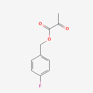 molecular formula C10H9FO3 B14187391 Propanoic acid, 2-oxo-, (4-fluorophenyl)methyl ester CAS No. 833488-70-3