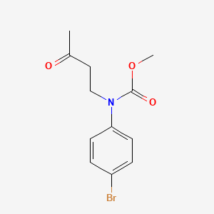 molecular formula C12H14BrNO3 B14187435 Carbamic acid, (4-bromophenyl)(3-oxobutyl)-, methyl ester CAS No. 845618-99-7