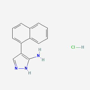 molecular formula C13H12ClN3 B1418744 4-(1-萘基)-1H-吡唑-3-胺盐酸盐 CAS No. 1177284-23-9