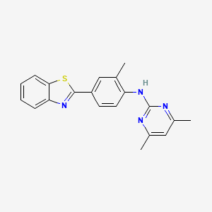 N-[4-(1,3-Benzothiazol-2-yl)-2-methylphenyl]-4,6-dimethylpyrimidin-2-amine