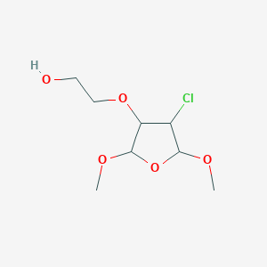 molecular formula C8H15ClO5 B14187459 2-[(4-Chloro-2,5-dimethoxyoxolan-3-yl)oxy]ethan-1-ol CAS No. 872619-75-5