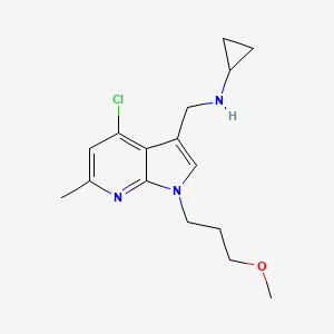 1H-Pyrrolo[2,3-b]pyridine-3-methanamine, 4-chloro-N-cyclopropyl-1-(3-methoxypropyl)-6-methyl-