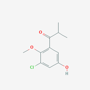 1-(3-Chloro-5-hydroxy-2-methoxyphenyl)-2-methylpropan-1-one