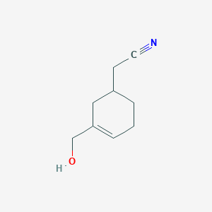 molecular formula C9H13NO B14187500 [3-(Hydroxymethyl)cyclohex-3-en-1-yl]acetonitrile CAS No. 918534-36-8