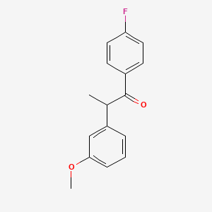 molecular formula C16H15FO2 B14187501 1-(4-Fluorophenyl)-2-(3-methoxyphenyl)propan-1-one CAS No. 921929-35-3