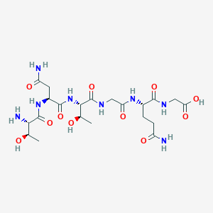 molecular formula C21H36N8O11 B14187502 L-Threonyl-L-asparaginyl-L-threonylglycyl-L-glutaminylglycine CAS No. 851018-17-2