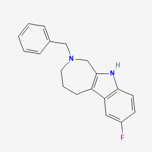 molecular formula C19H19FN2 B14187519 2-Benzyl-7-fluoro-1,2,3,4,5,10-hexahydroazepino[3,4-b]indole CAS No. 919120-56-2