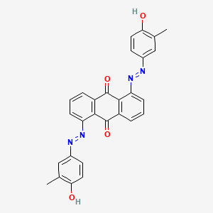 molecular formula C28H20N4O4 B14187537 1,5-Bis[2-(3-methyl-4-oxocyclohexa-2,5-dien-1-ylidene)hydrazinyl]anthracene-9,10-dione CAS No. 920009-20-7