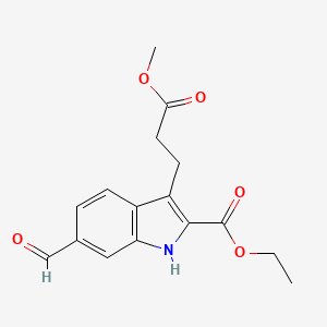 Ethyl 6-formyl-3-(3-methoxy-3-oxopropyl)-1H-indole-2-carboxylate