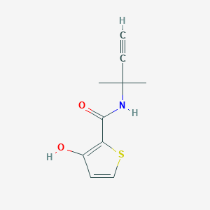 molecular formula C10H11NO2S B14187596 3-Hydroxy-N-(2-methylbut-3-yn-2-yl)thiophene-2-carboxamide CAS No. 918136-14-8