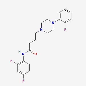 molecular formula C20H22F3N3O B14187649 N-(2,4-Difluorophenyl)-4-[4-(2-fluorophenyl)piperazin-1-yl]butanamide CAS No. 923024-77-5