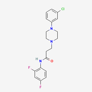 3-[4-(3-Chlorophenyl)piperazin-1-yl]-N-(2,4-difluorophenyl)propanamide