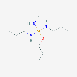 molecular formula C12H31N3OSi B14187669 N-Methyl-N',N''-bis(2-methylpropyl)-1-propoxysilanetriamine CAS No. 923560-92-3