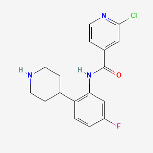 2-Chloro-N-[5-fluoro-2-(piperidin-4-yl)phenyl]pyridine-4-carboxamide