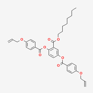 molecular formula C35H38O8 B14187671 2-[(Octyloxy)carbonyl]-1,4-phenylene bis{4-[(prop-2-en-1-yl)oxy]benzoate} CAS No. 874351-63-0