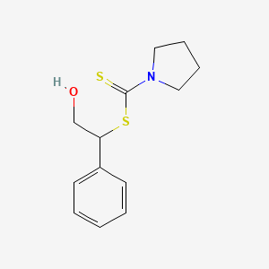 2-Hydroxy-1-phenylethyl pyrrolidine-1-carbodithioate