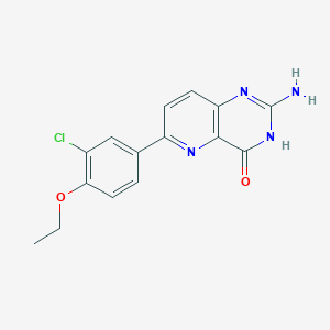 molecular formula C15H13ClN4O2 B14187699 2-Amino-6-(3-chloro-4-ethoxyphenyl)pyrido[3,2-d]pyrimidin-4(1H)-one CAS No. 897360-81-5