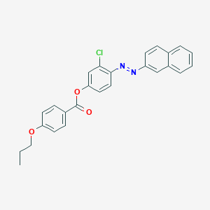 molecular formula C26H21ClN2O3 B14187710 3-Chloro-4-[(E)-(naphthalen-2-yl)diazenyl]phenyl 4-propoxybenzoate CAS No. 838890-69-0